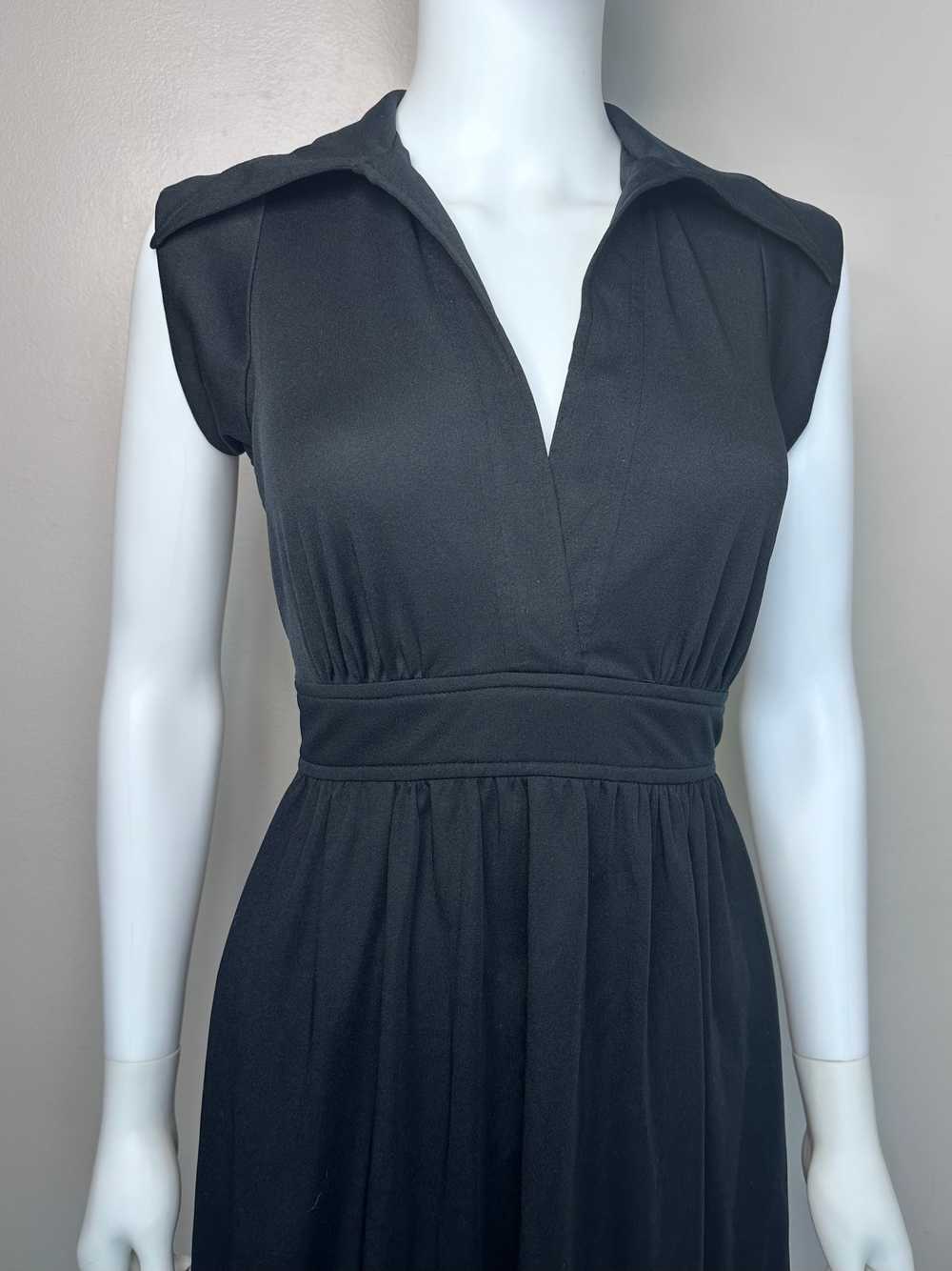 1970s Black Sleeveless Maxi Dress, JT Dress Co Jo… - image 3