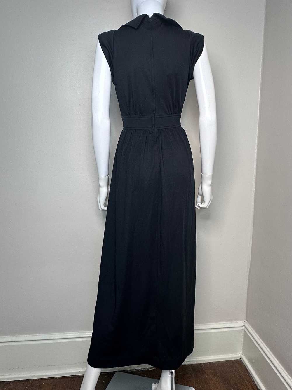 1970s Black Sleeveless Maxi Dress, JT Dress Co Jo… - image 4