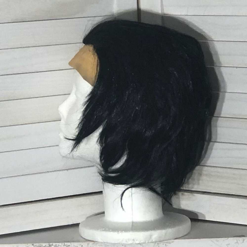 Vintage Dark black Bob Halloween vampire wig hair… - image 2