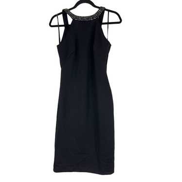 Calvin Klein Womens size 4 dress black beaded hal… - image 1