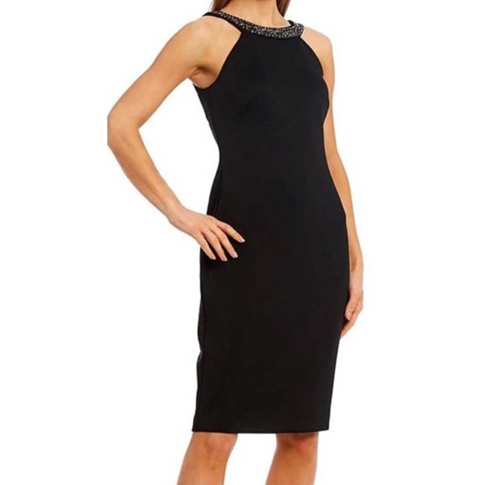 Calvin Klein Womens size 4 dress black beaded hal… - image 5