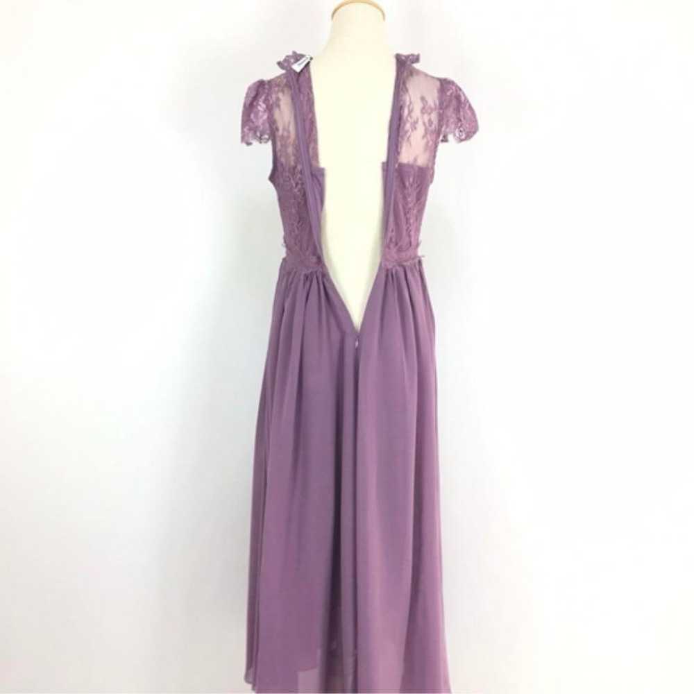 Purple lace maxi dress with short sleeves - image 6