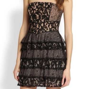 BCBG MAXAZRIA Lace Frill One Piece Party Dress Ni… - image 1