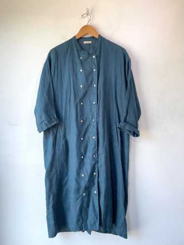 Fog Linen Work Blue Green Dress