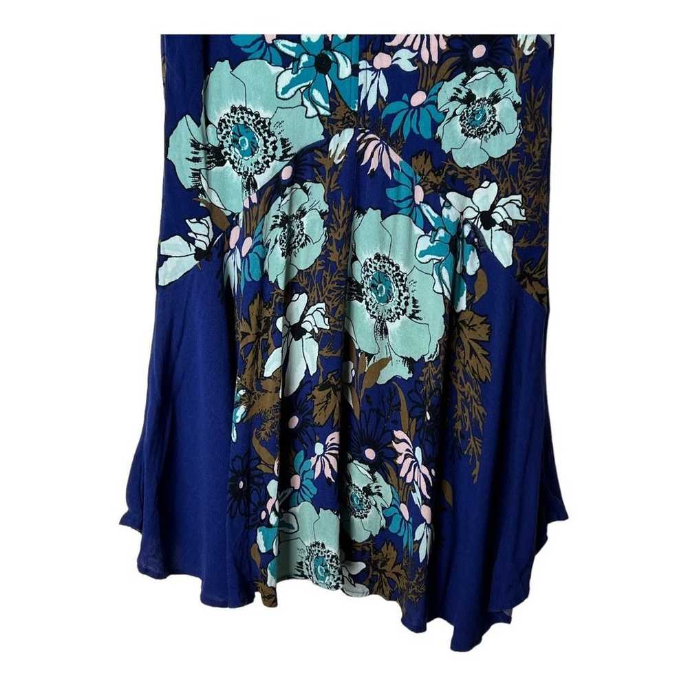 FREE PEOPLE BACK YARD PARTY FLORAL MINI DRESS SLE… - image 11