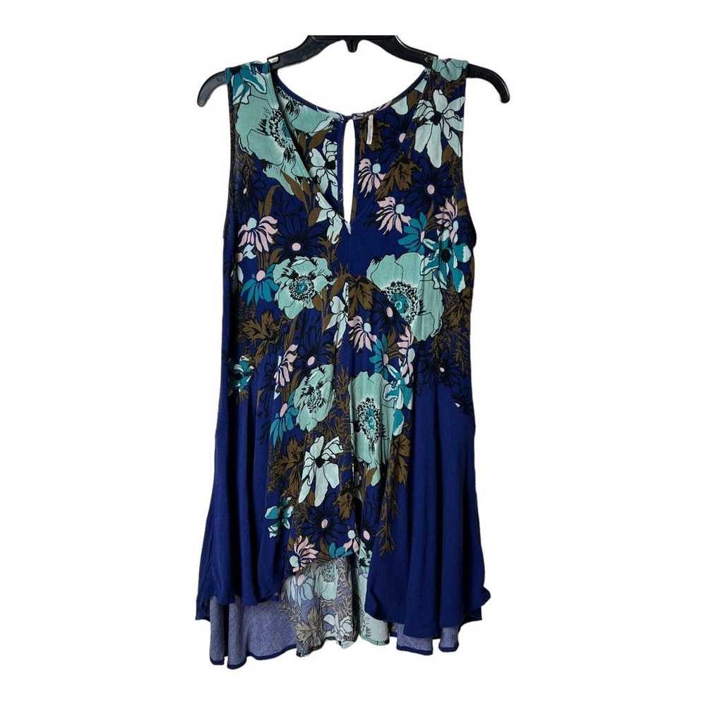 FREE PEOPLE BACK YARD PARTY FLORAL MINI DRESS SLE… - image 3