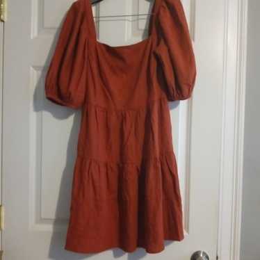 NWOT House of Harlow 1960 Burnt Orange Puff Sleeve