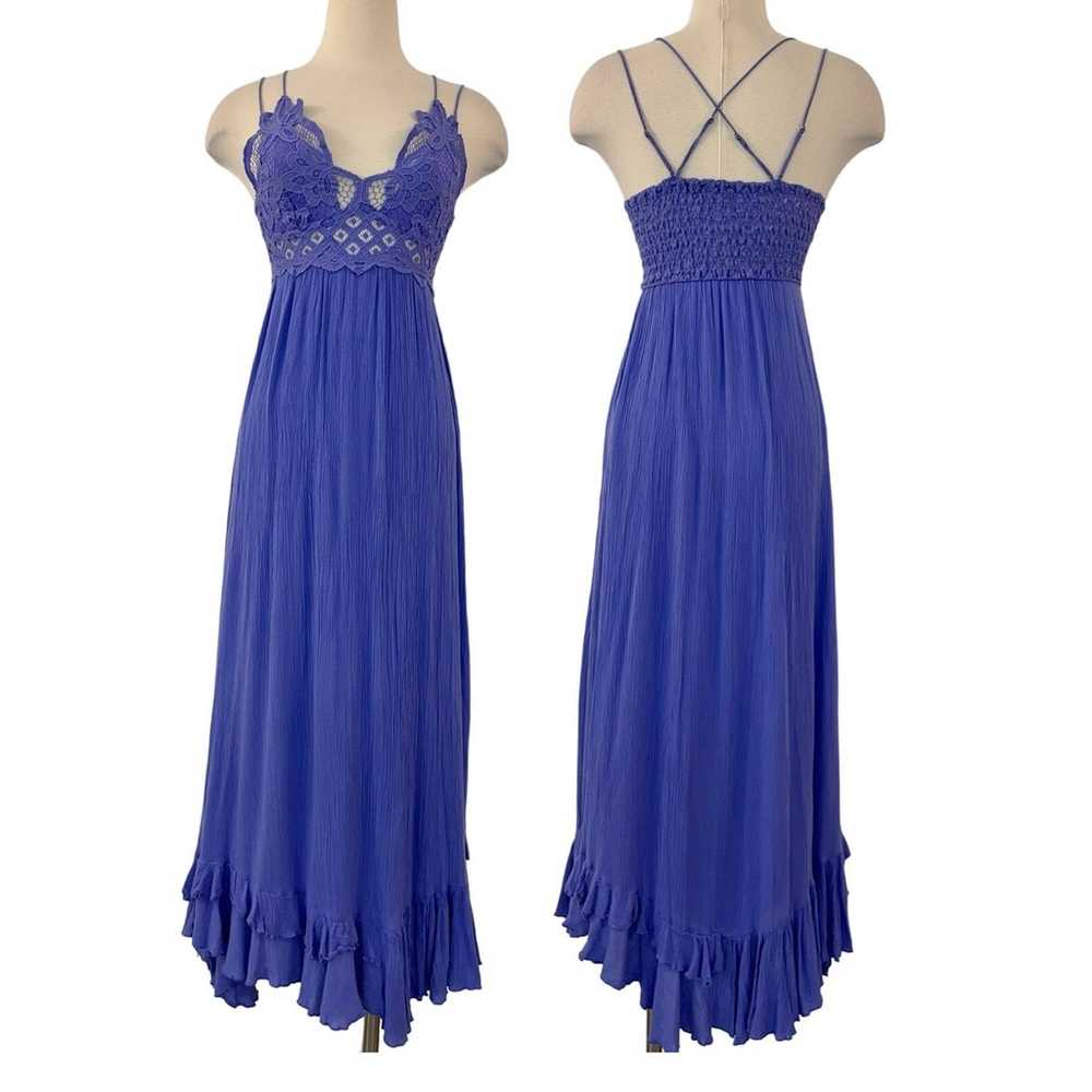 Free People Adella Slip Maxi Dress in Periwinkle … - image 1