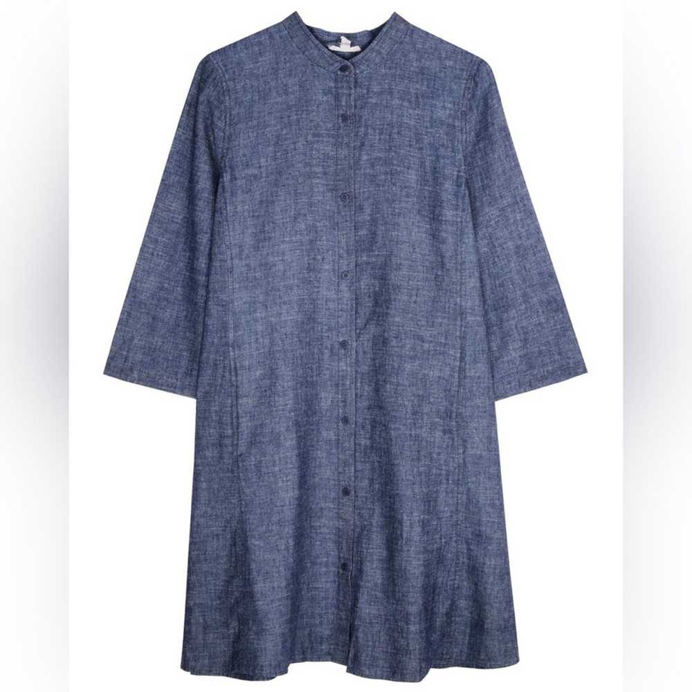 Eileen Fisher Hemp & Organic Cotton Chambray Smal… - image 1