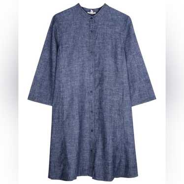 Eileen Fisher Hemp & Organic Cotton Chambray Smal… - image 1