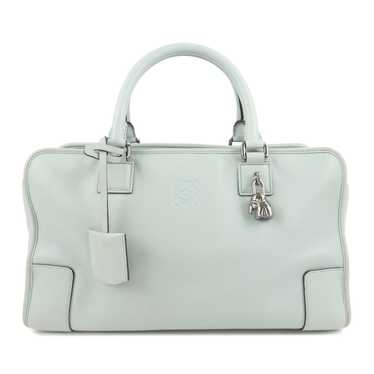 LOEWE Anagram Leather Amazona 36 Hand Bag Blue - image 1