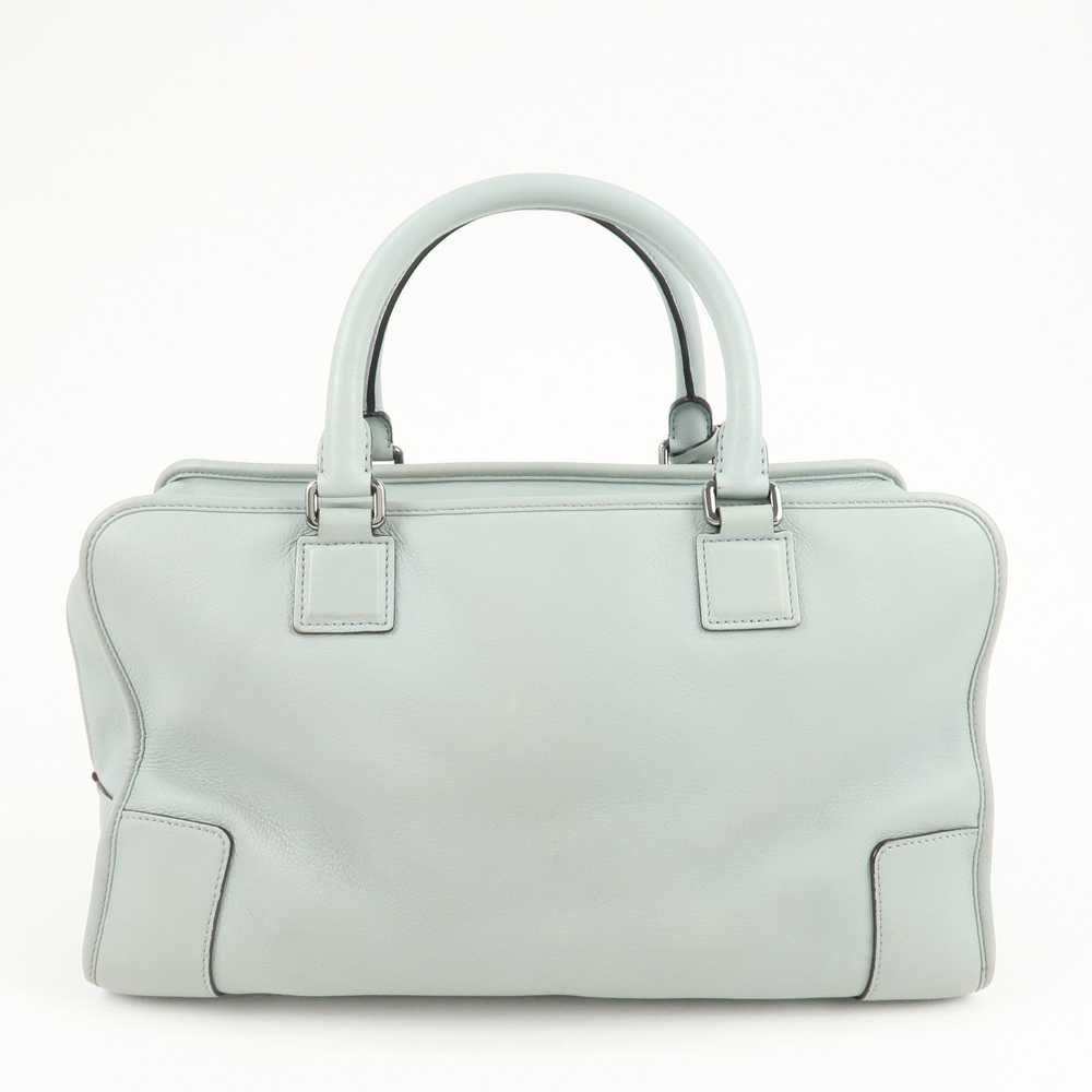 LOEWE Anagram Leather Amazona 36 Hand Bag Blue - image 2