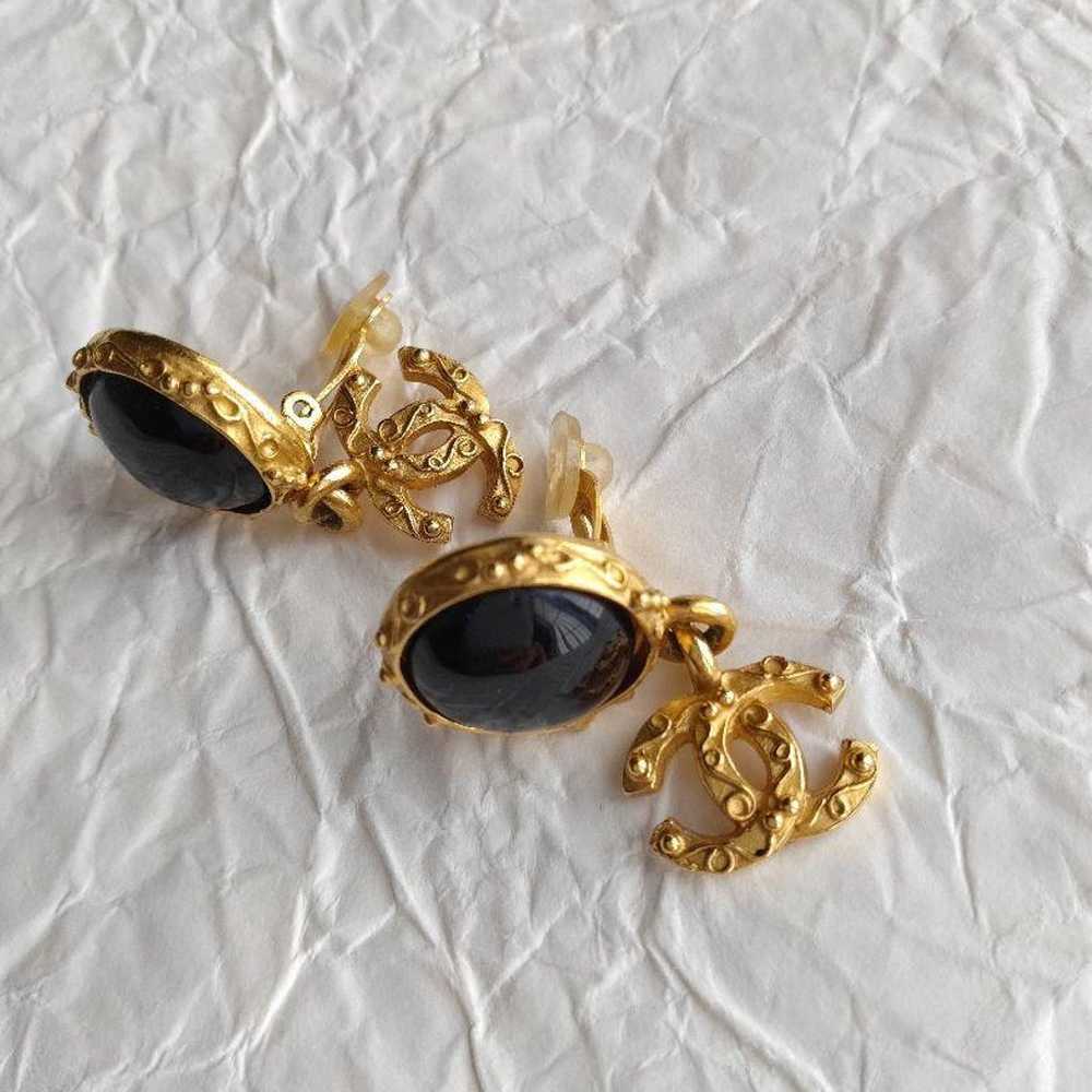 CHANEL vintage Coco Mark swing earrings - image 3