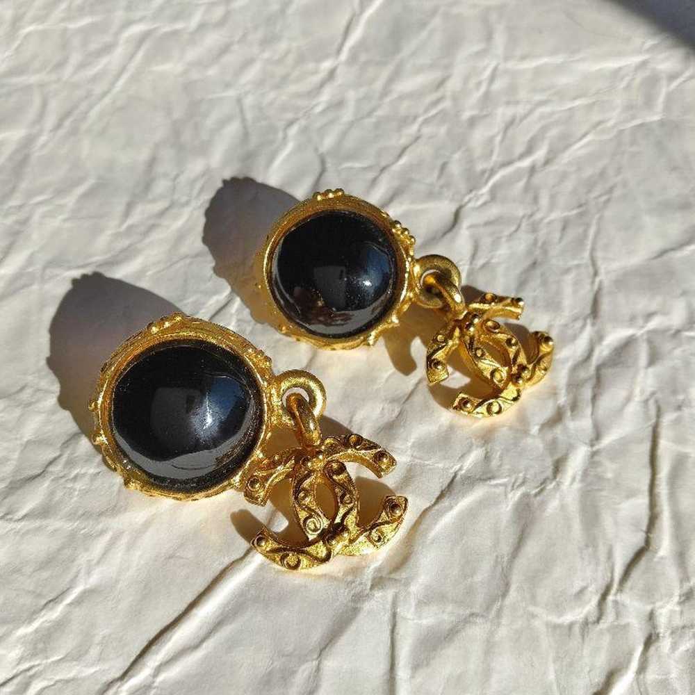 CHANEL vintage Coco Mark swing earrings - image 4