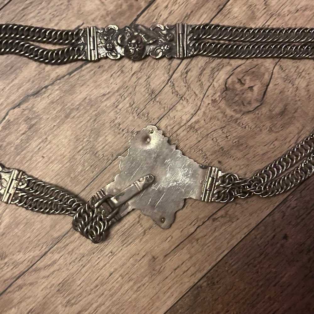 Antique Victorian Era sterling silver belt (teste… - image 5