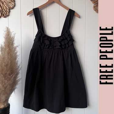 Free People dress mini ruffles bow cotton spring … - image 1