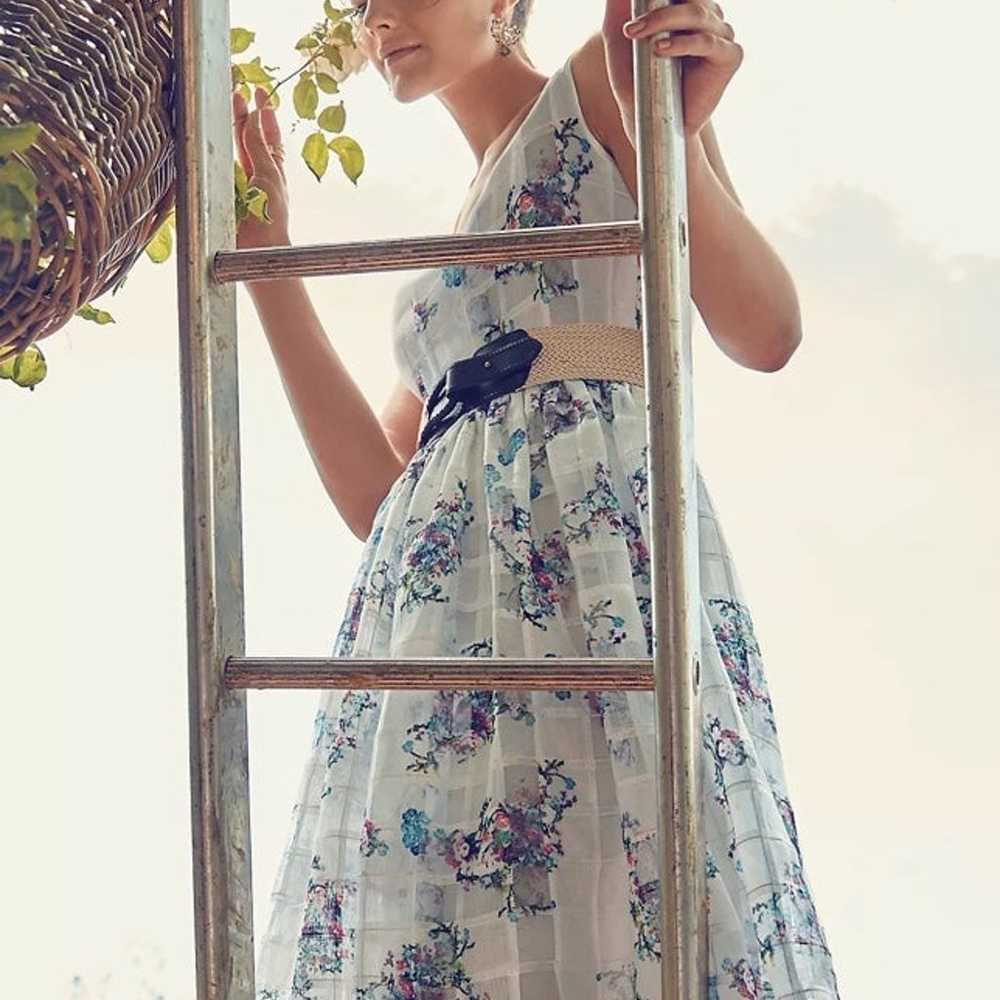 Anthropologie Maeve peony garden windowpane flora… - image 3