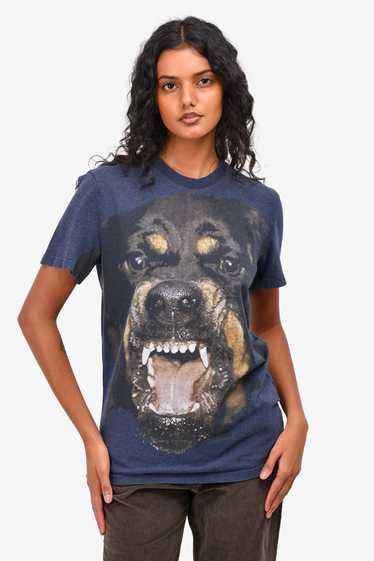 Givenchy Navy/Black Rottweiler Print Short Sleeve 