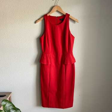 Banana Republic Peplum Dress in Red