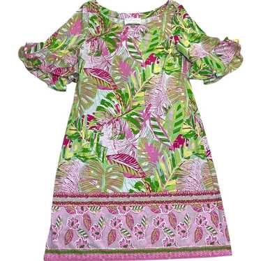 Pappagallo Erika Flutter Sleeve Tropical Mini Dres