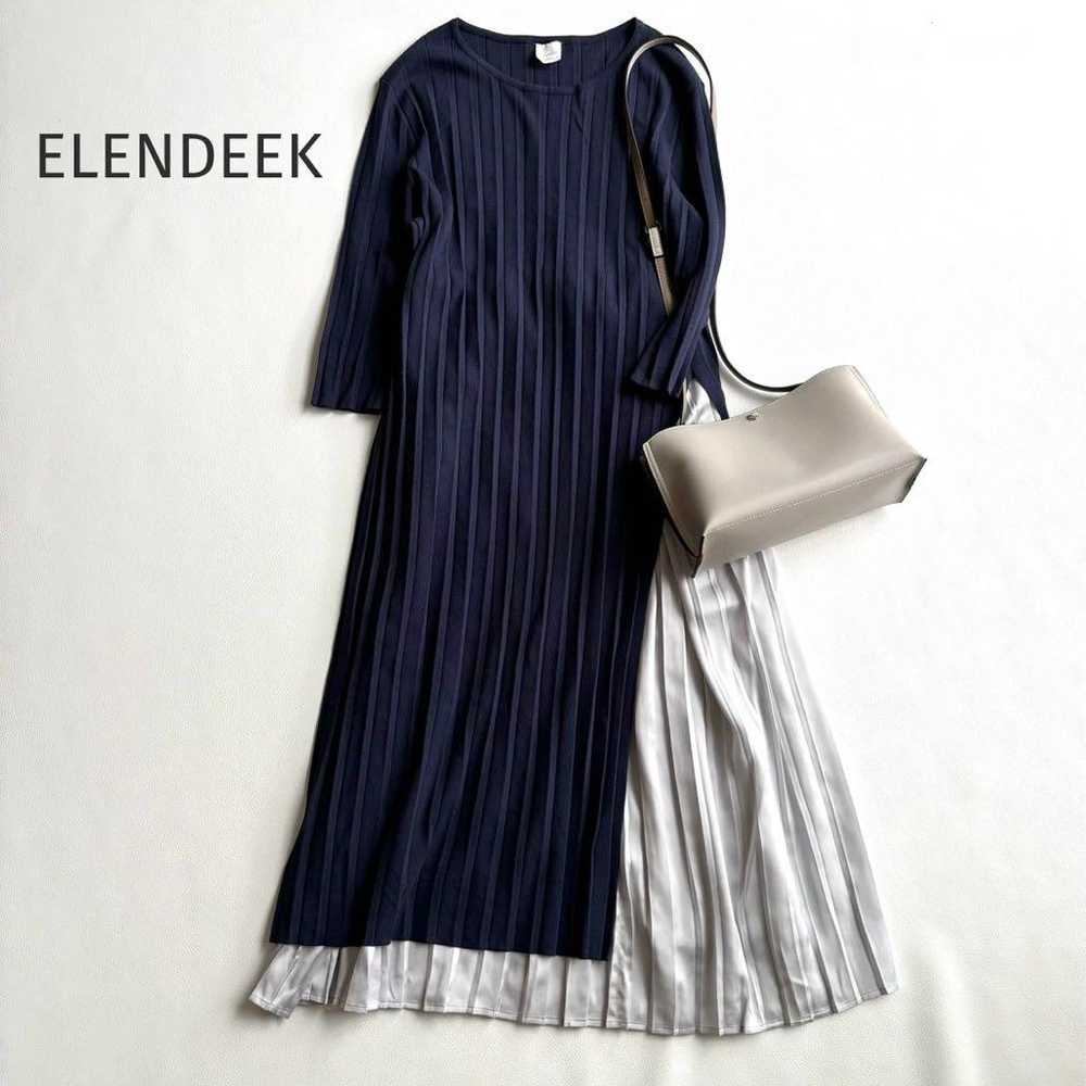 Elendyk* Pleats Pleats Set One-piece Knit Long Na… - image 1