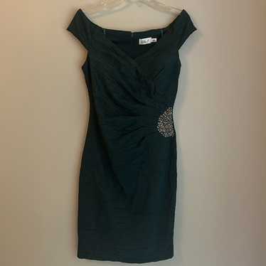 Dark Green, Embellished Eliza J Dress, Size 8 - image 1