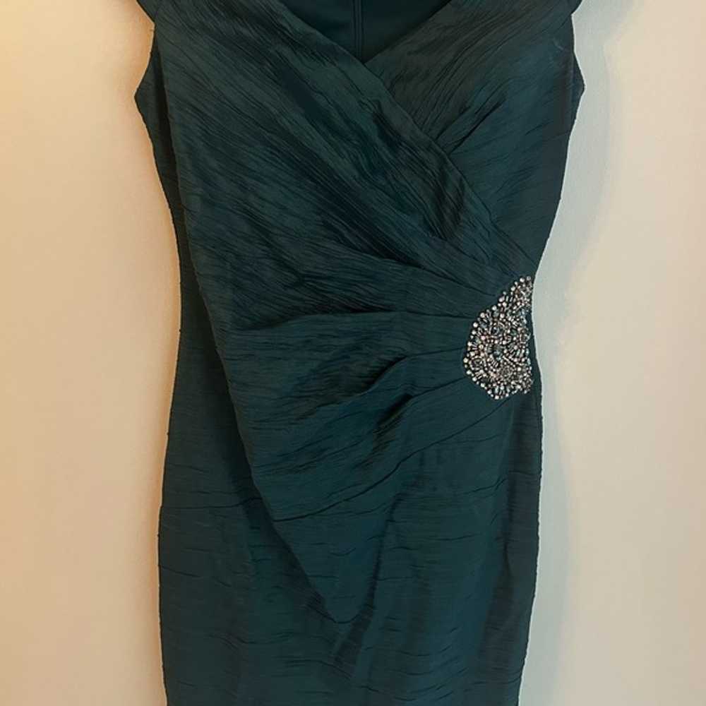 Dark Green, Embellished Eliza J Dress, Size 8 - image 3