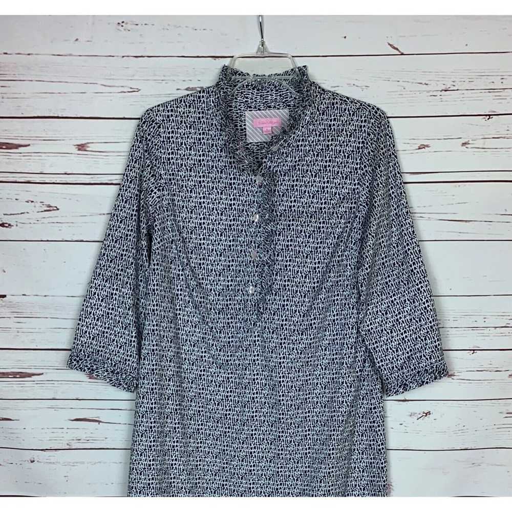 Lilly Pulitzer Women's Size 8 Navy White 3/4 Slee… - image 2