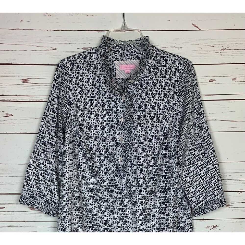 Lilly Pulitzer Women's Size 8 Navy White 3/4 Slee… - image 4