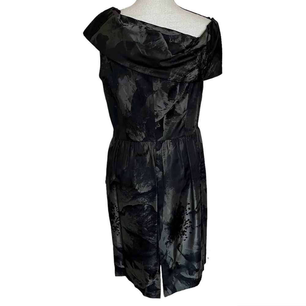 Carmen Marc Valvo Black Floral Off-shoulder Cockt… - image 3