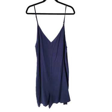 Lacausa Women's Large Navy Blue Sleeveless Spaghe… - image 1