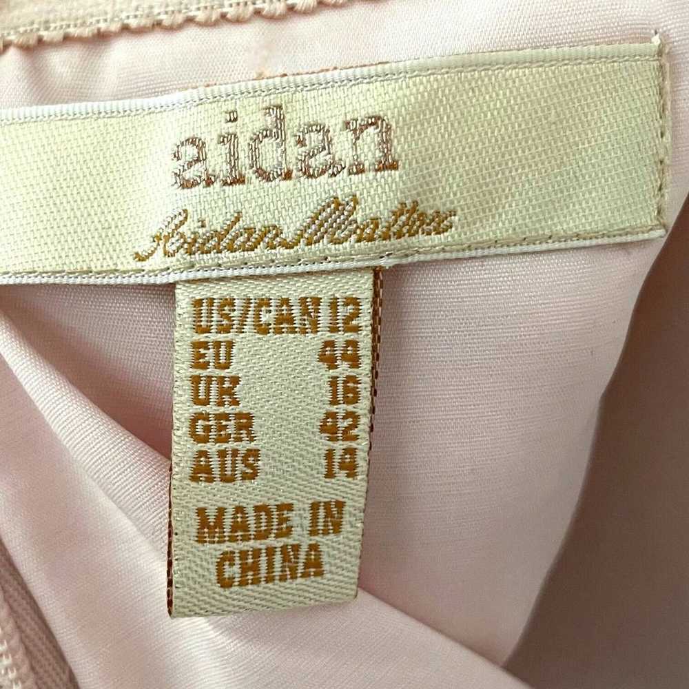 aidan By Aidan Mattox Pink Sequins Pleated Cockta… - image 10