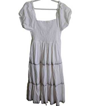 Rachel Zoe Mommy And Me White Smocked Tiered Maxi… - image 1