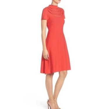 Eliza J Orange Cutout Poppy Fit and Flare Dress - image 1