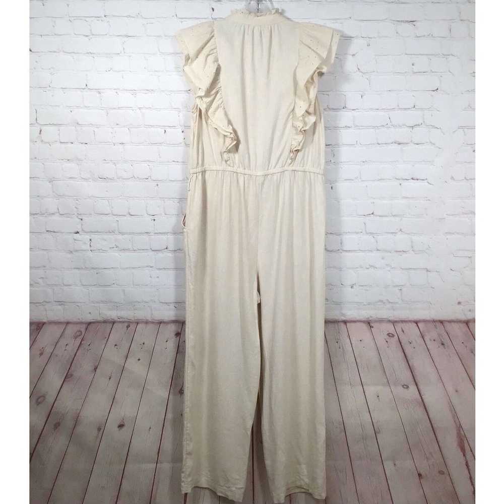 The Get Eyelet Ruffle Jumpsuit Womans Large Cap S… - image 3