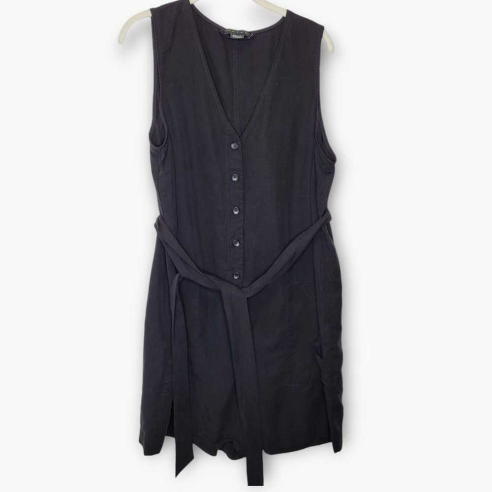 Hatch Elliot Linen Blend Romper Size 4 XL Black - image 2