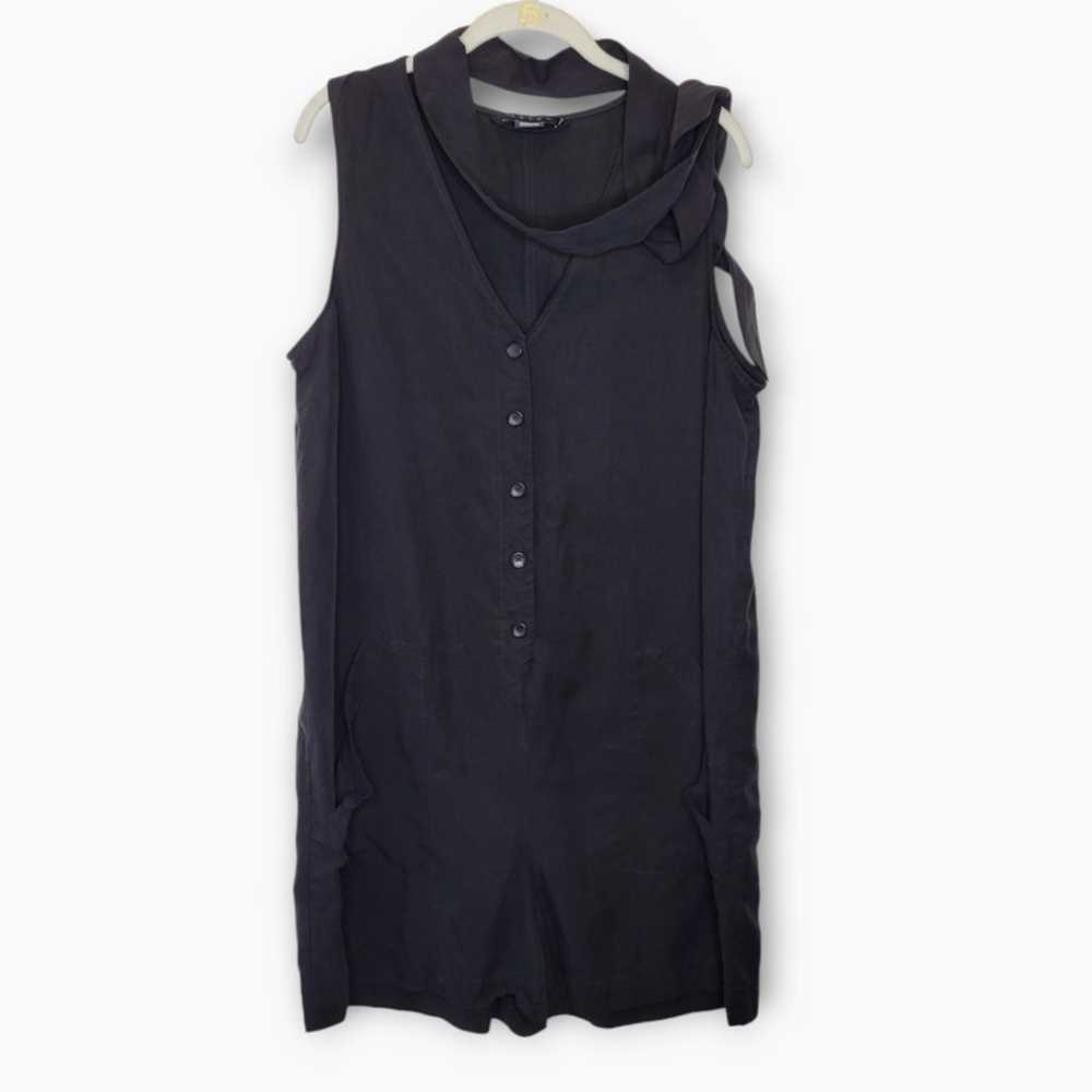 Hatch Elliot Linen Blend Romper Size 4 XL Black - image 3