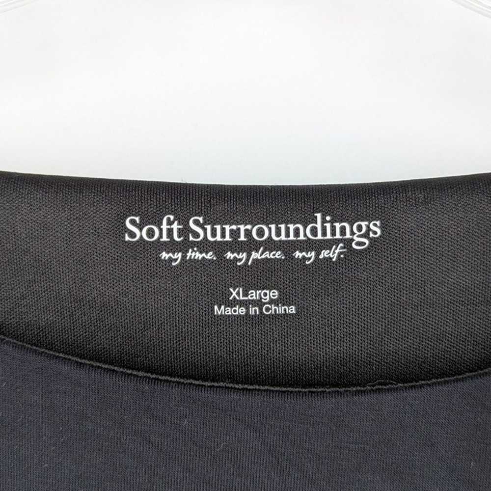 Soft Surroundings XL Black Long Sleeve Lined Ruch… - image 2