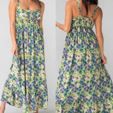 Natural Life Green Floral Elizabeth Sleeveless Ma… - image 1