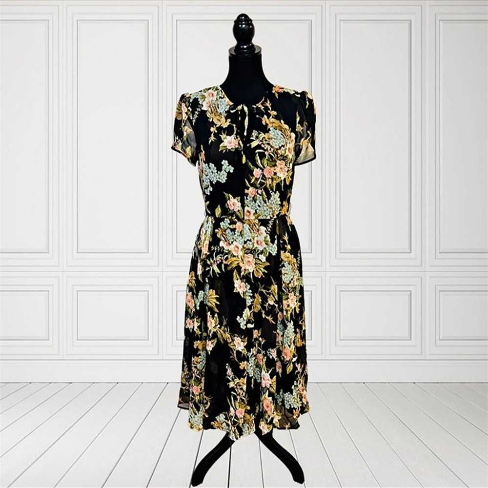 Unique Vintage Fit & Flare Floral Midi Dress Mode… - image 6