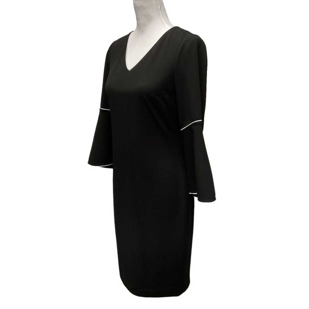 Calvin Klein Bell Sleeve Sheath Dress Size 4 Black - image 4