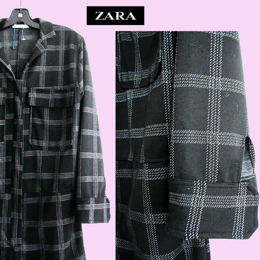 ZARA NEW Plaid Zip Long Sleeve Shirt-Dress Romper… - image 4