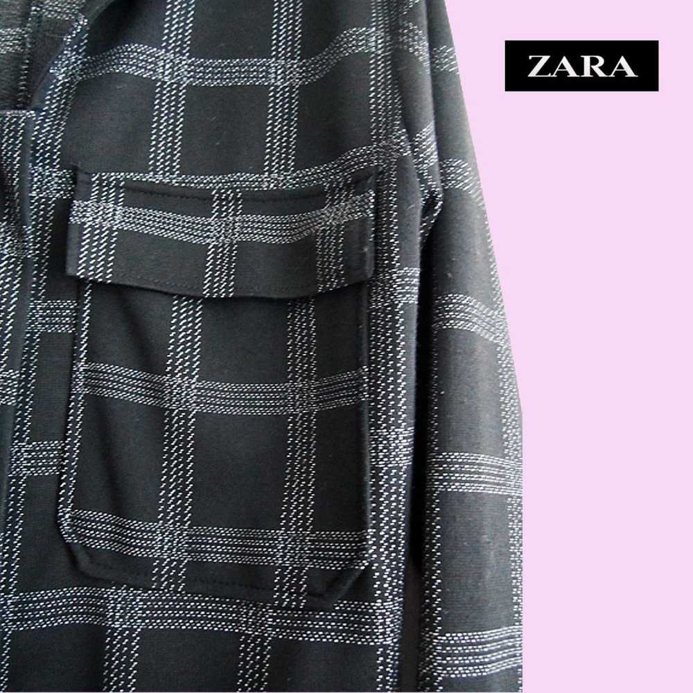 ZARA NEW Plaid Zip Long Sleeve Shirt-Dress Romper… - image 5