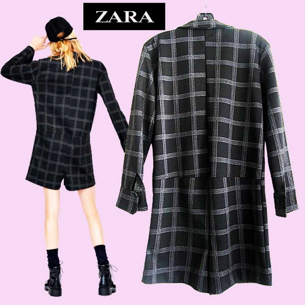 ZARA NEW Plaid Zip Long Sleeve Shirt-Dress Romper… - image 8