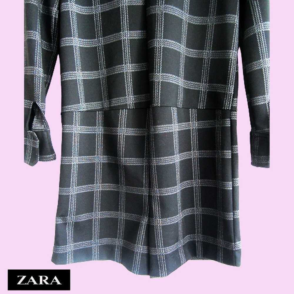 ZARA NEW Plaid Zip Long Sleeve Shirt-Dress Romper… - image 9