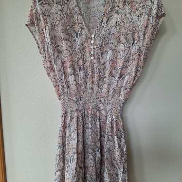 Rails Karla Smocked Snake Print Mini Dress. Size S - image 1