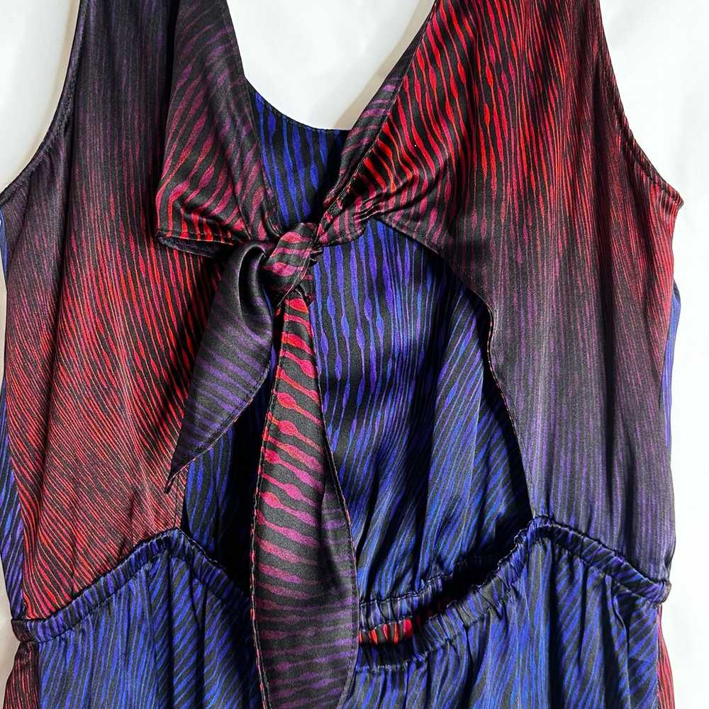 Club Monaco 100% Silk multi color Maxi Dress Size… - image 10