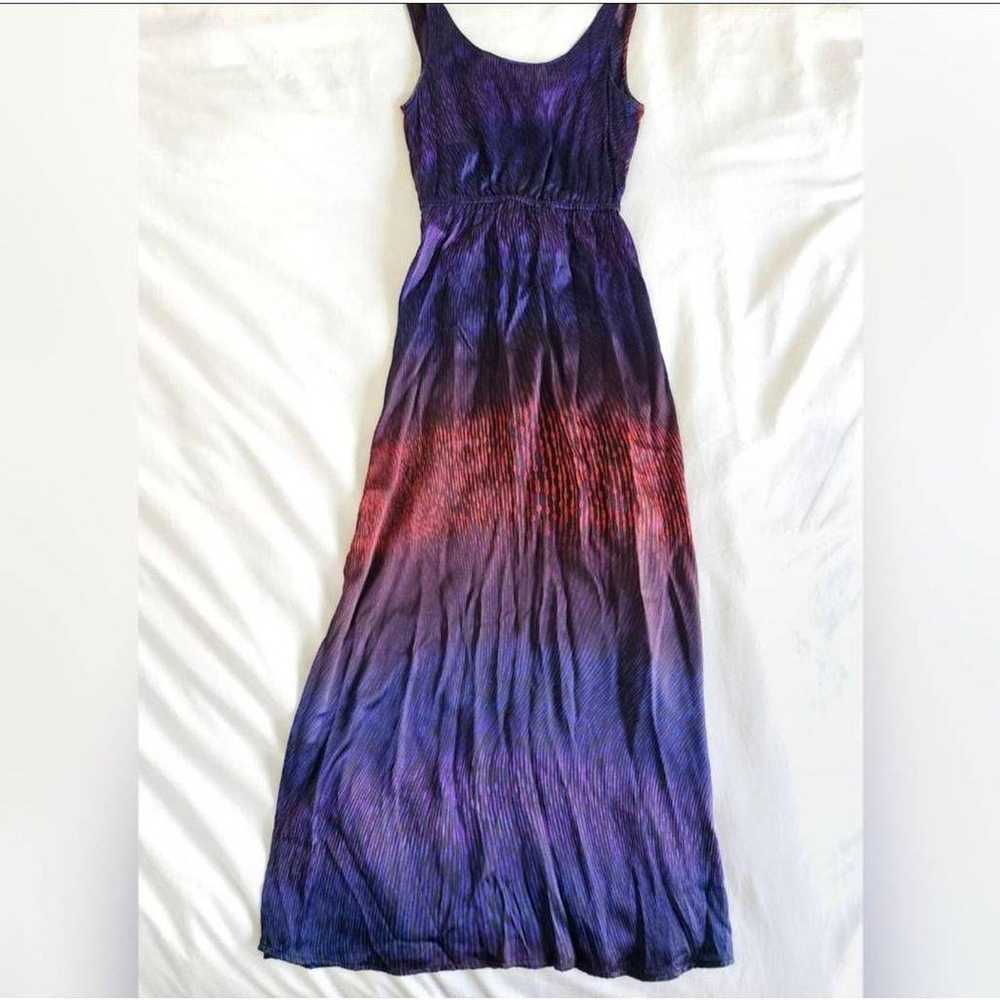 Club Monaco 100% Silk multi color Maxi Dress Size… - image 1