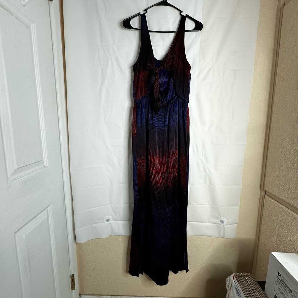 Club Monaco 100% Silk multi color Maxi Dress Size… - image 5