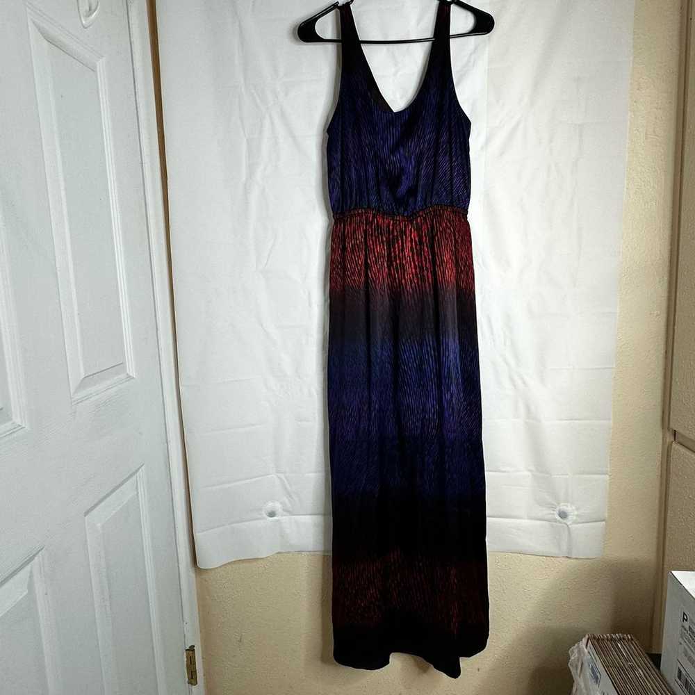 Club Monaco 100% Silk multi color Maxi Dress Size… - image 6